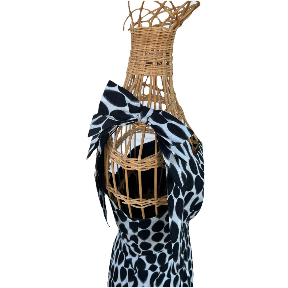 Dots One Shoulder Polka Dot Dress Black White Women S, Sexy Party Cocktel - Picture 4 of 16